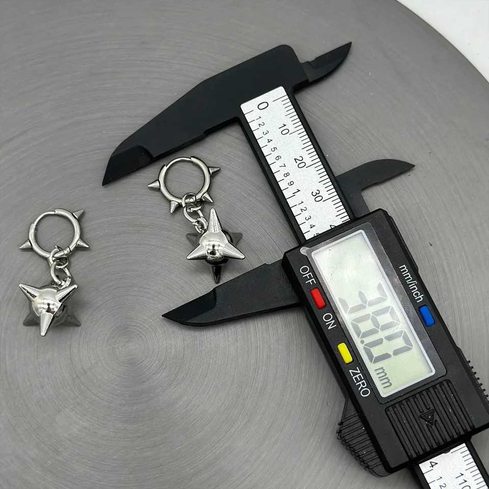 5 Styles Gothic Y2K Spiked Ball Drop Earrings Grunge Aesthetic Morning Star Rivet Hoop Earrings for Women Men Punk Rock JewelryW251029