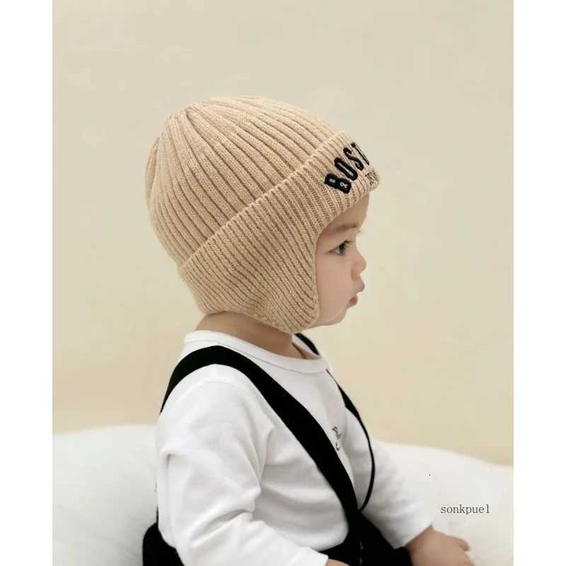 Children Hats Fall and Winter Knitted Wool Hat Boys Warm Windproof Ear Protection Hat Girls Set Head Cap Baby Hat Beanie251028