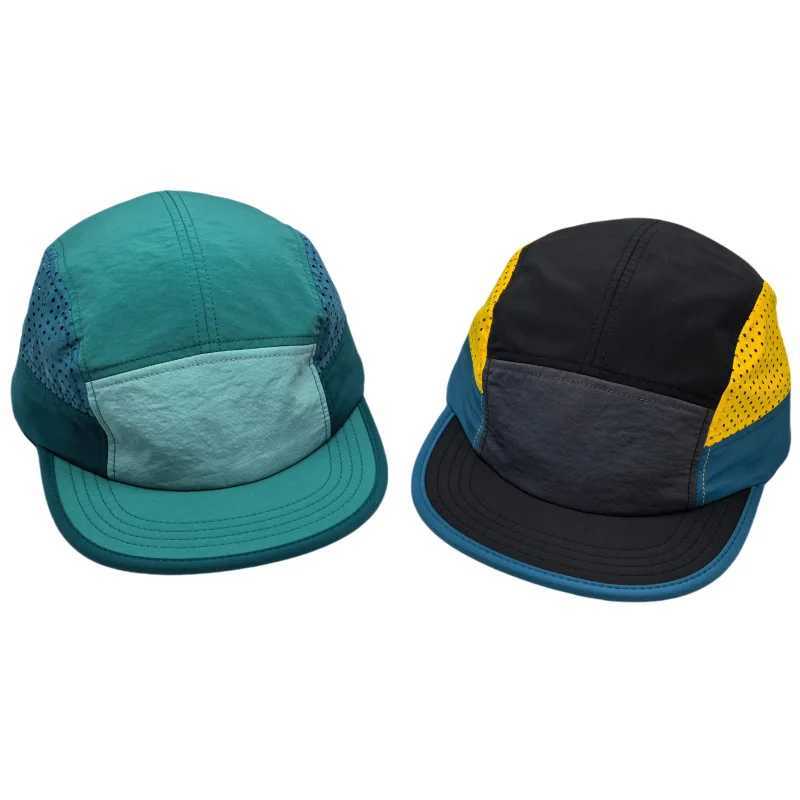 Ultralight 5 Panel Mesh Cap Dry Quick Breathable Running Cap Outdoor Sports Hat For Cycling Baseball Trail Running Snapback HatW251029