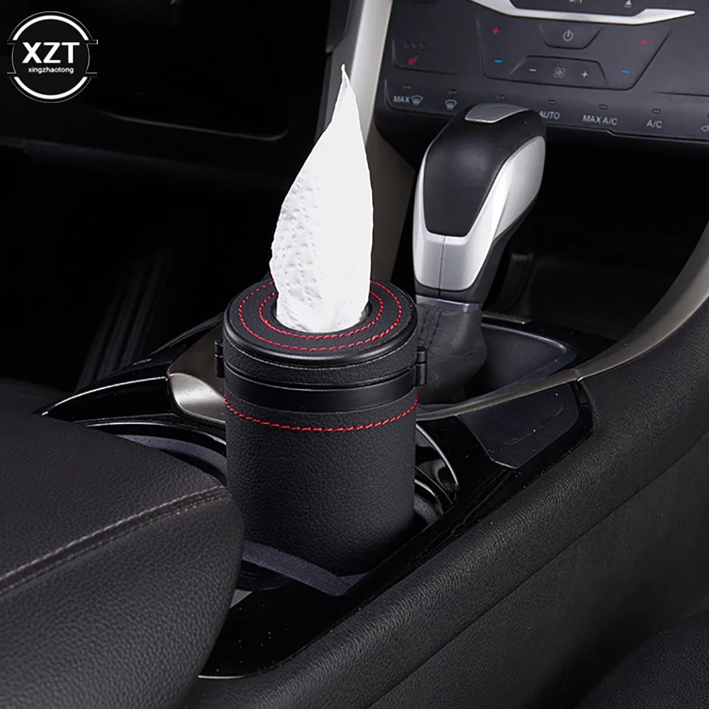 Multifunction Car Tissue Box Cover Holder Auto Round Paper Tube Safety Broken Window Tissue Cup with Safety hammer Auto Interior 251029