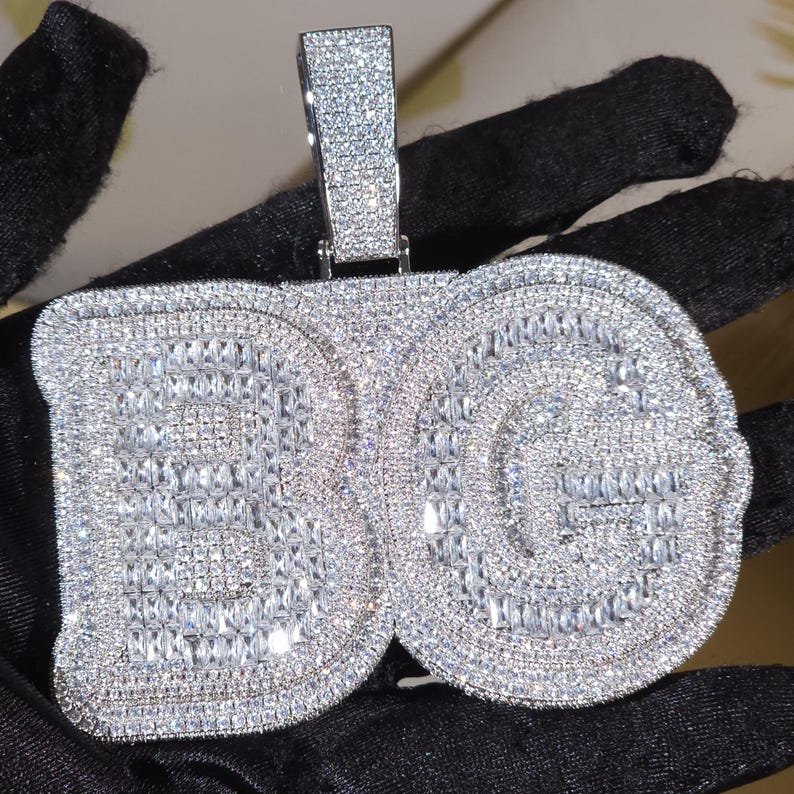 necklace moissanite chain Hip Hop Moissante Luxury Jewelry Women Custom Iced Out Name Pendant 925 Silver Cuban Rose Gold