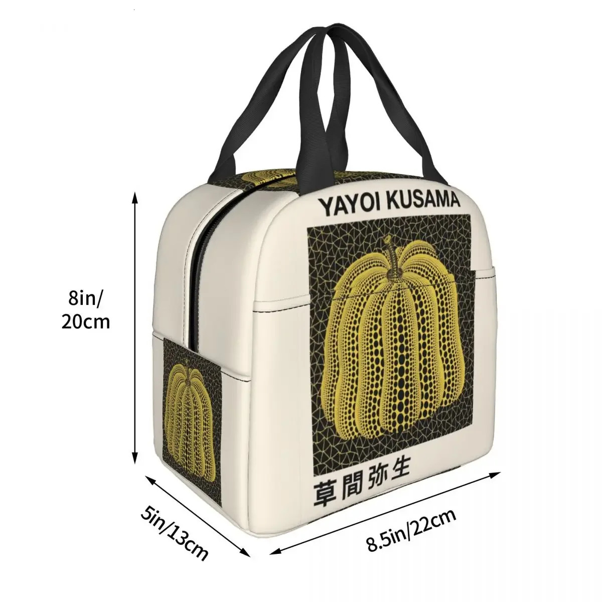Yayoi Kusama Pumkin Forever Insulated Lunch Bag for Camping Travel Abstract Art Portable Cooler Thermal Lunch Box Women 251029