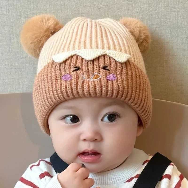 Baby Winter Hat Cute Cartoon Bear Ears Knit Beanie Thick Ear Protection for Boys Girls1036Months Perfect for Outdoor Activities251028
