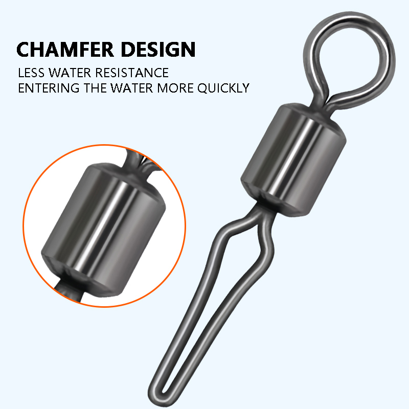 Manufacturer direct sales fishing rotary hook connector and side line clamp fishing gear fishing hook rolling rotary buckle fishing hook accessories