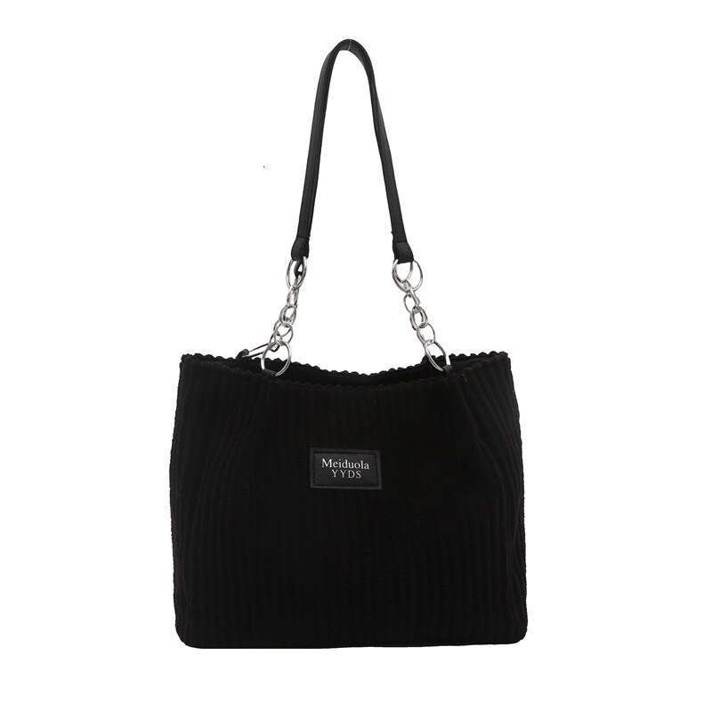 Designer bag Large Capacity Corduroy Chain Underarm Tote Women's 2024 Autumn Trendy Shoulder Commuter Bag
