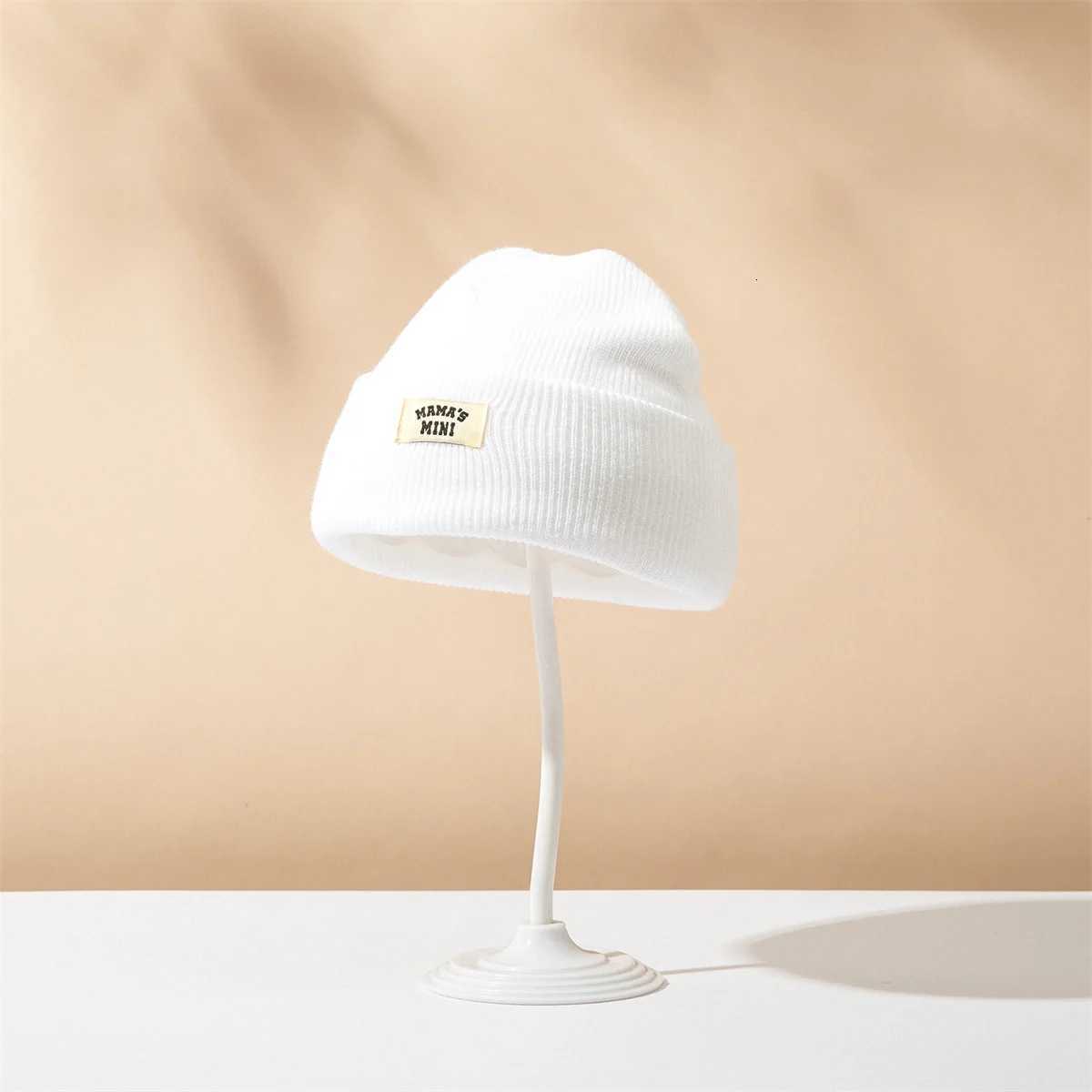 3pcsset Hot sales Autumn and Winter Warm 024 Month Kids Cap With Letter Boy Girls Soft Knitted Hat Children Head Accessories251028