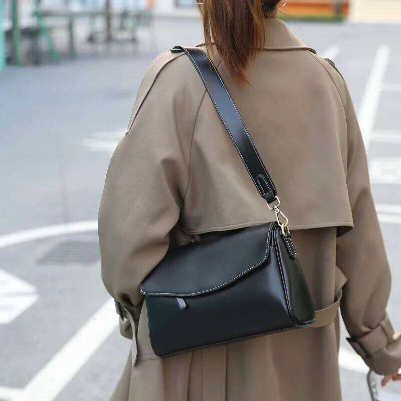 Women's Genuine Leather Shoulder Crossbody Bag Minimalist Design for Office, Dinner & Weekend Outings Durable Everyday Handbag Practical Armpit B