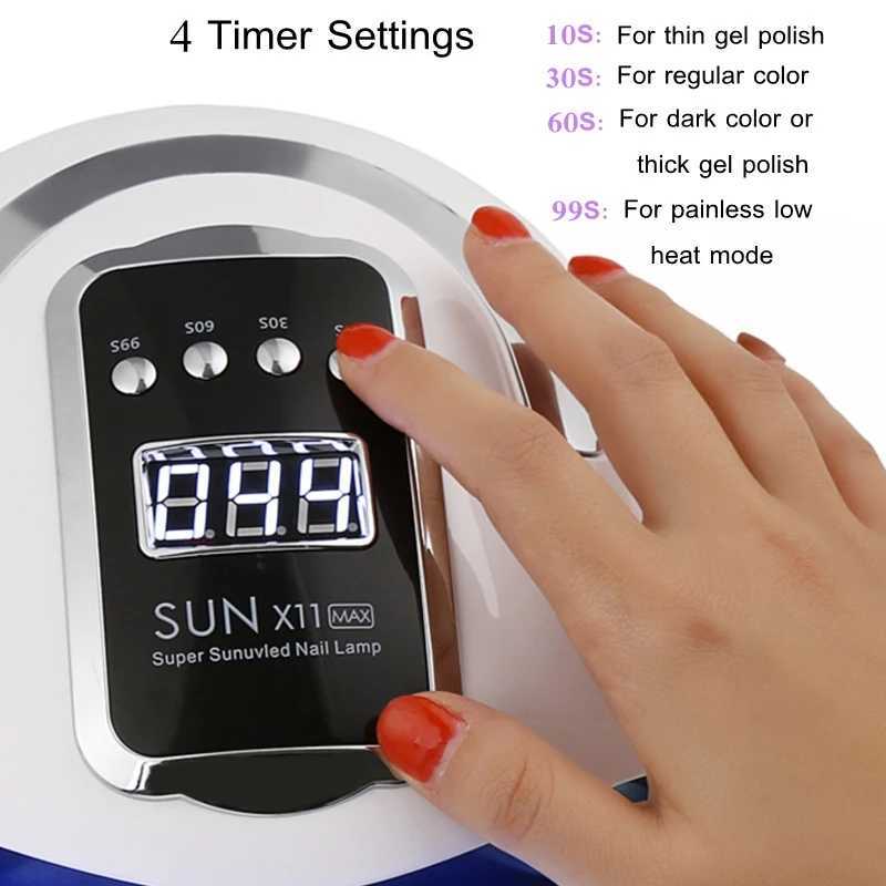 Large Space UV Nail Lamp For Both Hands With Smart Sensor X11 Gel Nail Light For Quick Drying And Curing Gel Polish At Home J251115