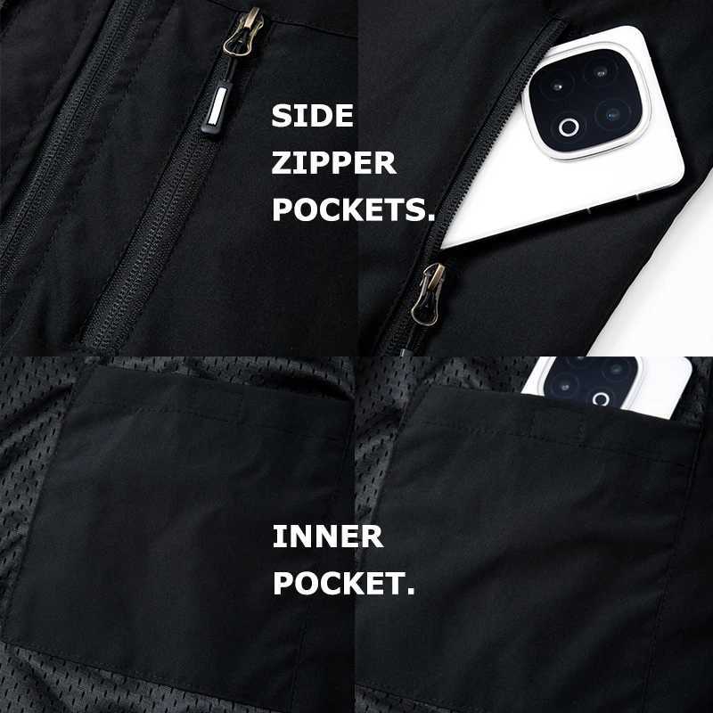 Mens Lightweight Softshell Vest with Zipper Pockets Windproof Sleeveless Jacket for Hiking Golf Outdoor Outwear Windbreaker W251029