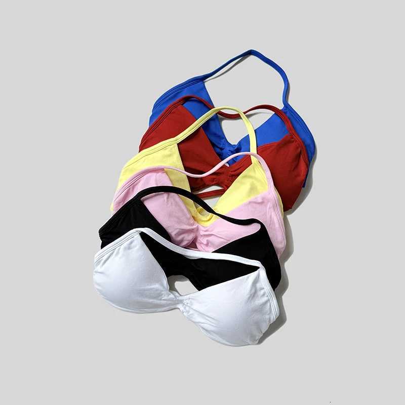 Yoga Set Fitness Gym Women Solid High Waist Peach Short Legging Halter Neck Sport Bra Athletic Gym SuitXJ251029