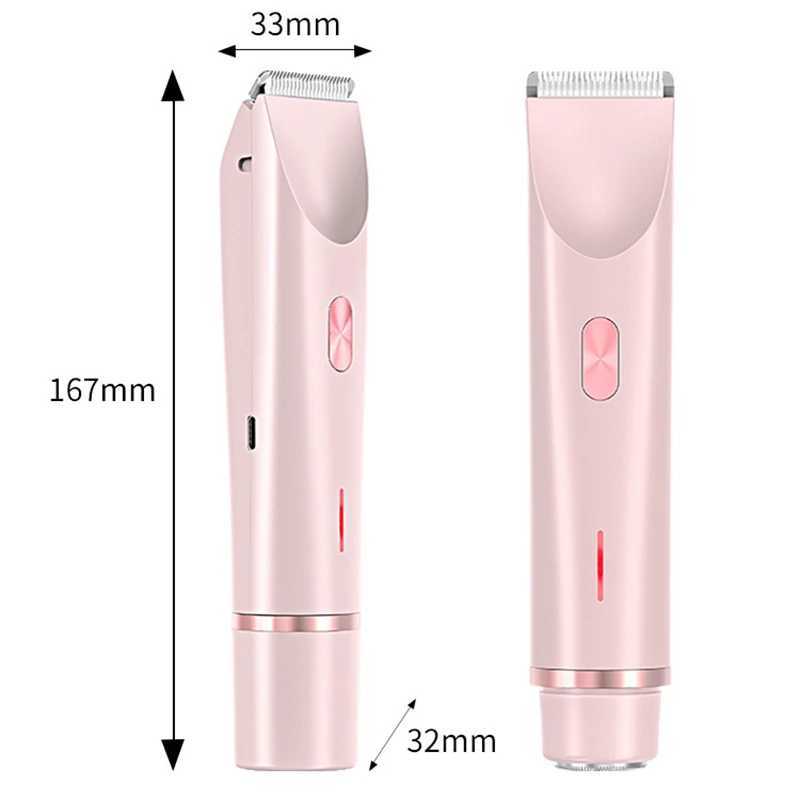 Dual Head Hair Removal for Women Portable Float Rshaped Head Wet Dry Use Waterproof Painless Facial Trimmer Body Epilator J251117