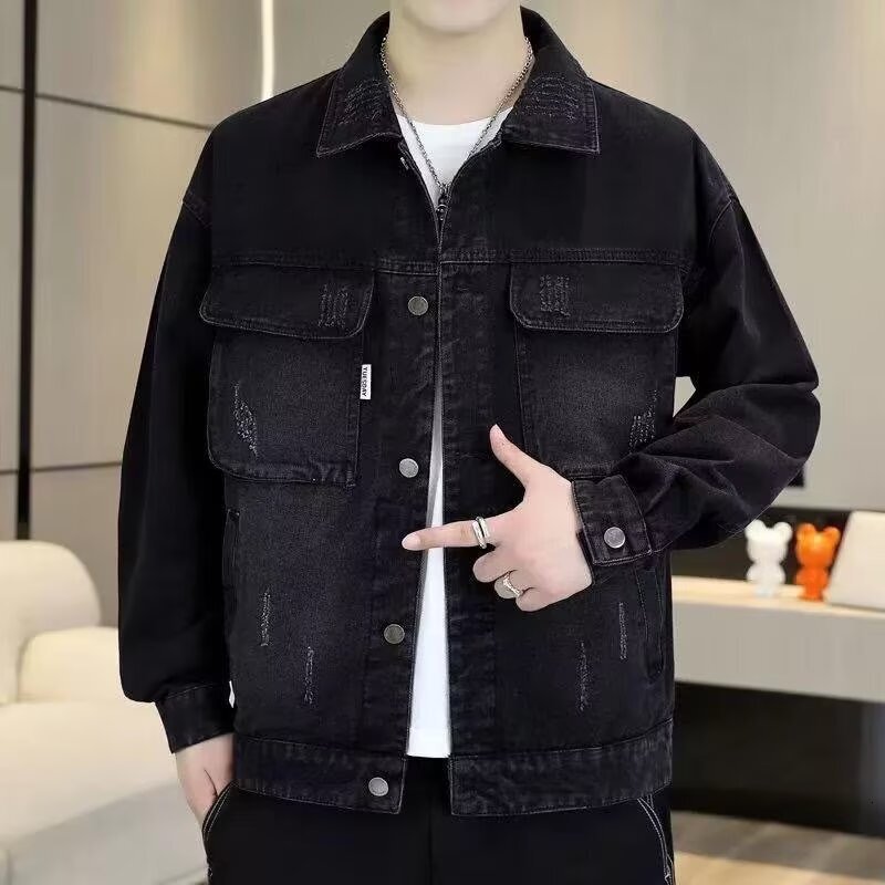 Designer Jacket Men's Denim Jacket Spring Autumn New Trendy Loose Top Trendy Brand Workwear Casual Versatile Jacket For Men