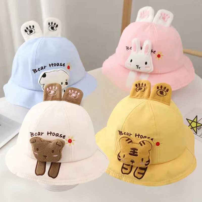 Cartoon Animal Ears Baby Bucket Hat Cute Soft Cotton Infant Boy Girl Fisherman Cap Casual Toddler Kids Sun Hats251028