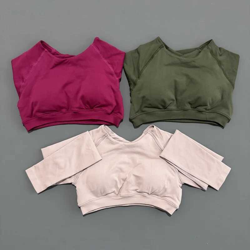 Women Yoga Long Sleeve Shirt Workout Running Crop Top Seamless Active Wear Sports Clothes Gym Clothing Female Fitness SportswearXJ251029