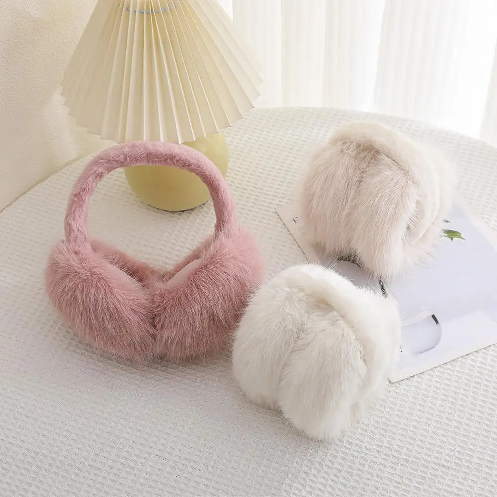 Korean Style Plush Ear Warmer Winter Warm Furry Earmuff For Women Men Outdoor Cold Protection Earflap Foldable Fashion Ear Cover 251024
