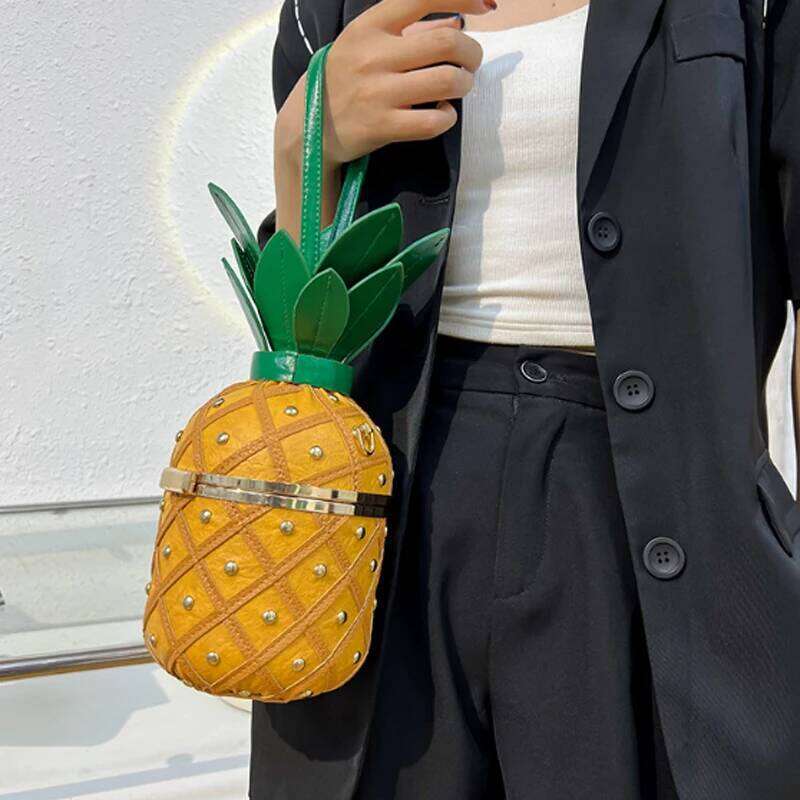 2025 New Korean Fashion Versatile Crossbody Personalized Pineapple Shaped Women's Handbag Shoulder Bag