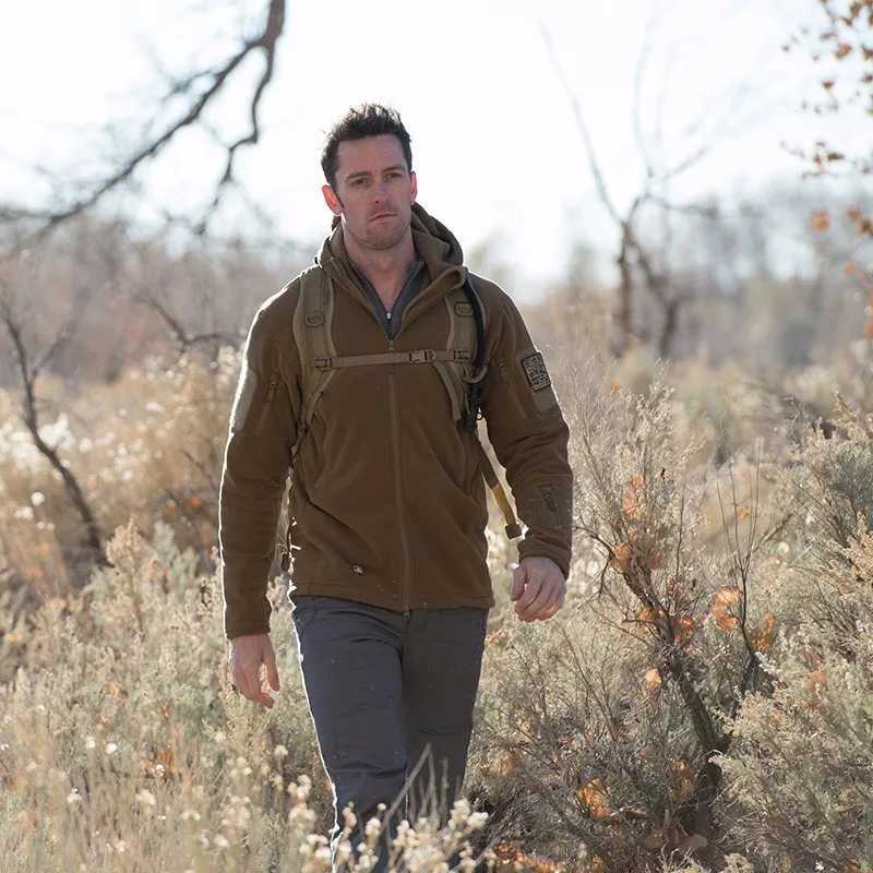 Mens Tactical Fleece Jackets Work Coats Hooded Safari Coats Outdoor Warm Camping Climbing Fishing Hiking Trekking Windbreaker J251029