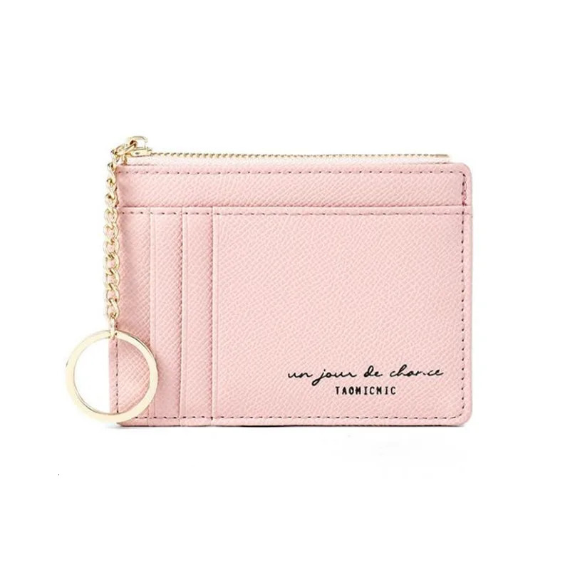 1PC Fashion Women Wallets Zipper PU Leather Coin Purse Mini Key Chain Portable Small Wallet Multi card Bit Card Holder 251029