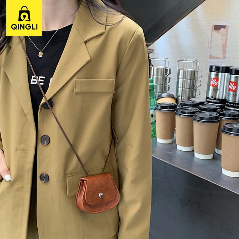 Fashion Mini Crossbody Bag for Women PU Leather Coin Purse Niche Small Shoulder Bag Hasp Change Purse Key Bag Gift 251029