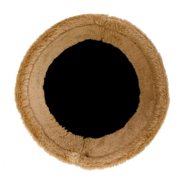 Korean Lamb Faux Fur Bucket Hat Lady Winter Warm Soft Panama Hat Outdoor Fisherman Cap For Women Solid Color Beanie Bonnet 251029