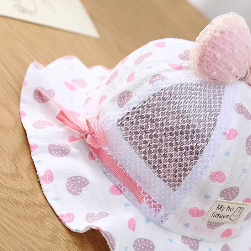 Summer Baby Fisherman Hats Thin Breathable Children Sunshade Visors Cute Bow Toddler Basin Hat Wide Brim Kids Sun Protection Cap251028