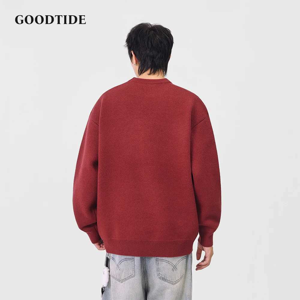 Fashion Mens Casual Crew Neck Sweater 2025 Winter New Horse Head Pattern Letter Print Knitted Pullover Soft Long Sleeve Top J251029