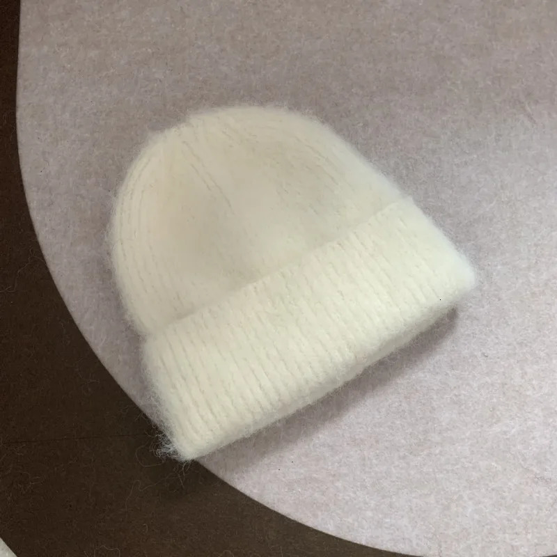 Korean Style Wool Blend Brushed Knitted Cold Hat Women Men Causal Solid Woolen Beanie Fashion Warm Soft Skullies Cap Female Male 251013