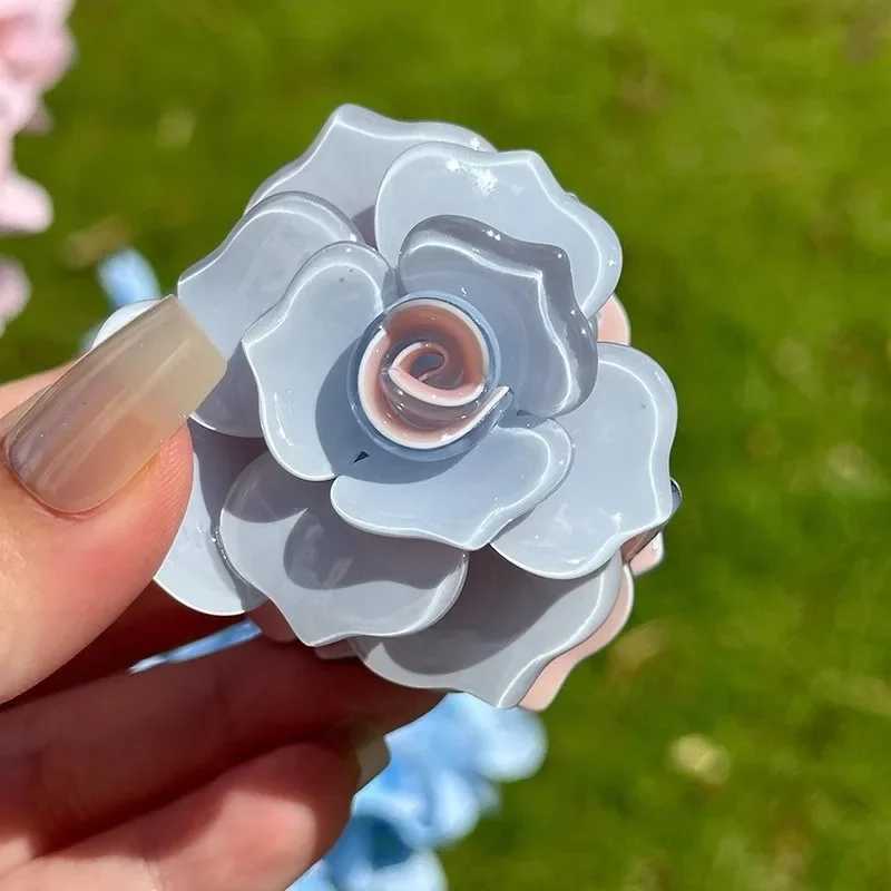 New French Threedimensional Camellia Hair Claw Acetate Elegant Flower Crab Hair Clips Hair Accessories Headdress for Women GirlW251028
