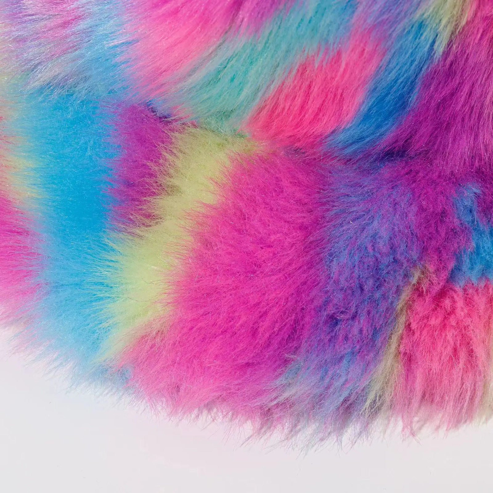 rainbow flat roof Fashion Autumn Winter Leopard Fur Bucket Hat ball Plush Fisherman Soft Warm Thick Basin Hats 251013