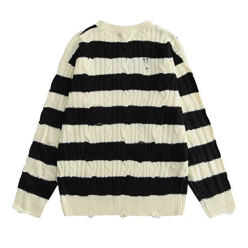 Cozy round Neck Sweater Thick Yarn Men Women Couple Match Autumn Winter New Style INS Trendy Hole Design Soft Mouton Pullover J251029