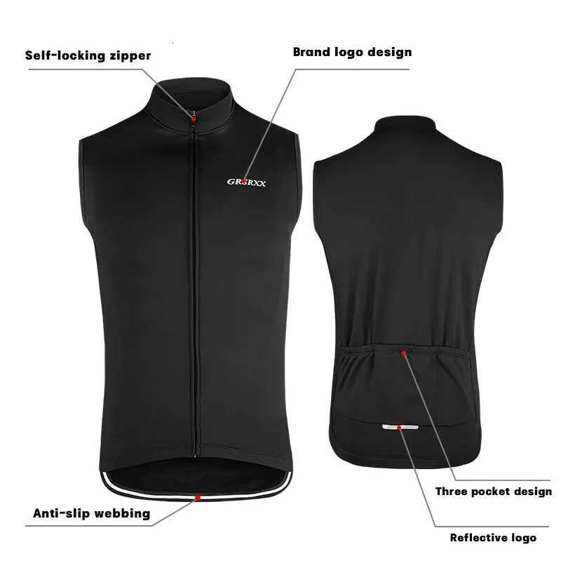GRSRXX Winter Thermal Cycling Jacket MTB Bike Coat Bicycle Clothing Sleeveless Cycling Jerseys Ciclismo Jackets Men Women W251029
