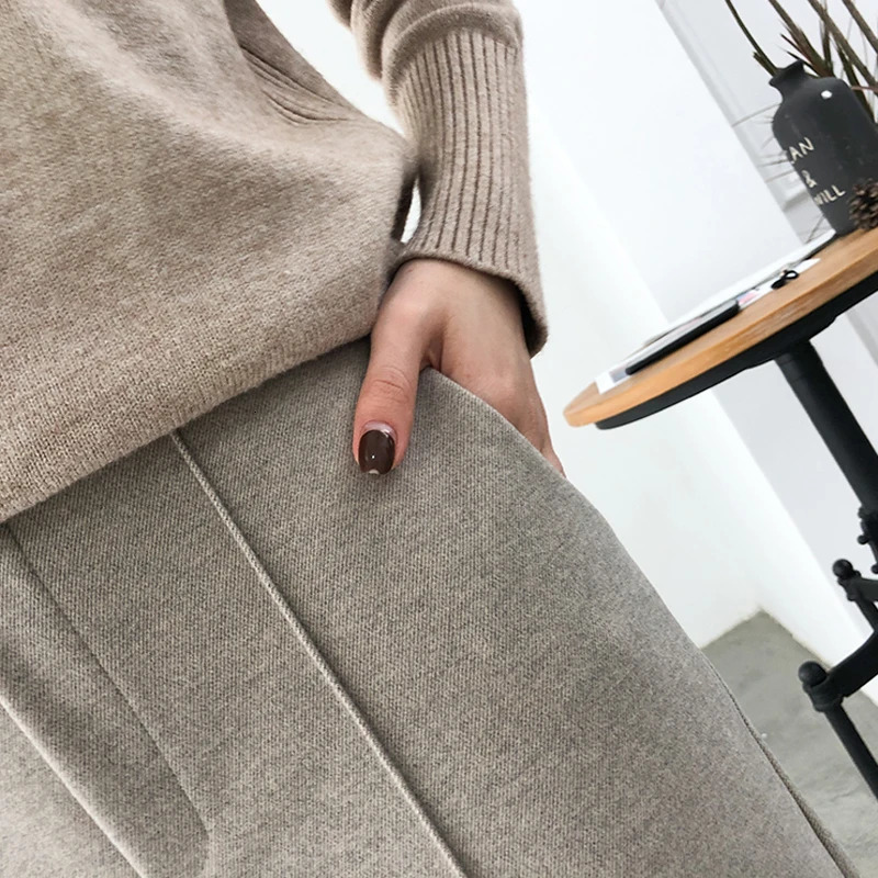 Thicken Women Pencil Pants autumn Winter Trousers OL Style Female Work Suit Pant Loose Capris 6648 251029