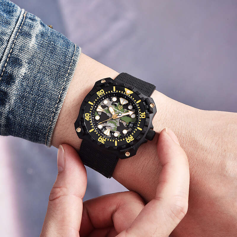 Pagani Titanium Case Camouflage Men's Automatic Mechanical Watch Military Luminous Waterproof Calendar Square