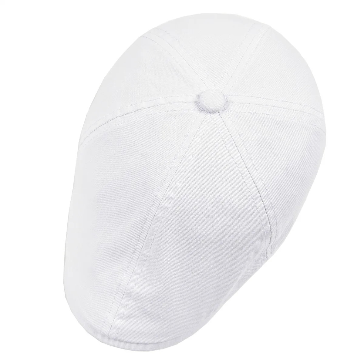 VOBOOM Flat Hat For Men Classic sboy Cap Golf Caps Twill Cotton Classic Ivy Hats Cabbies Headpiece Casual Beret White 251029