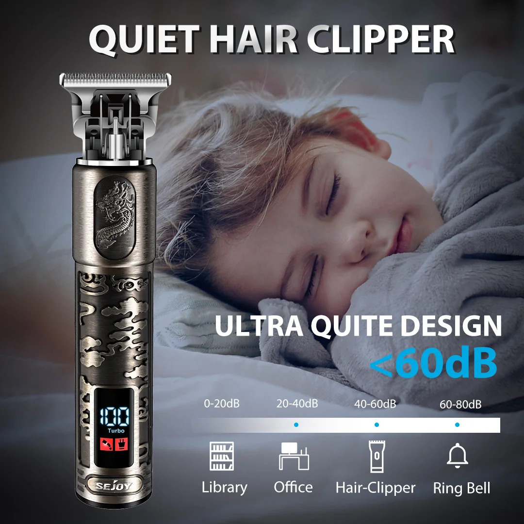 Sejoy Professional Hair Clipper kit for Men Cordless Electric Trimmers Rechargeable Hair Cutting Machine 251029