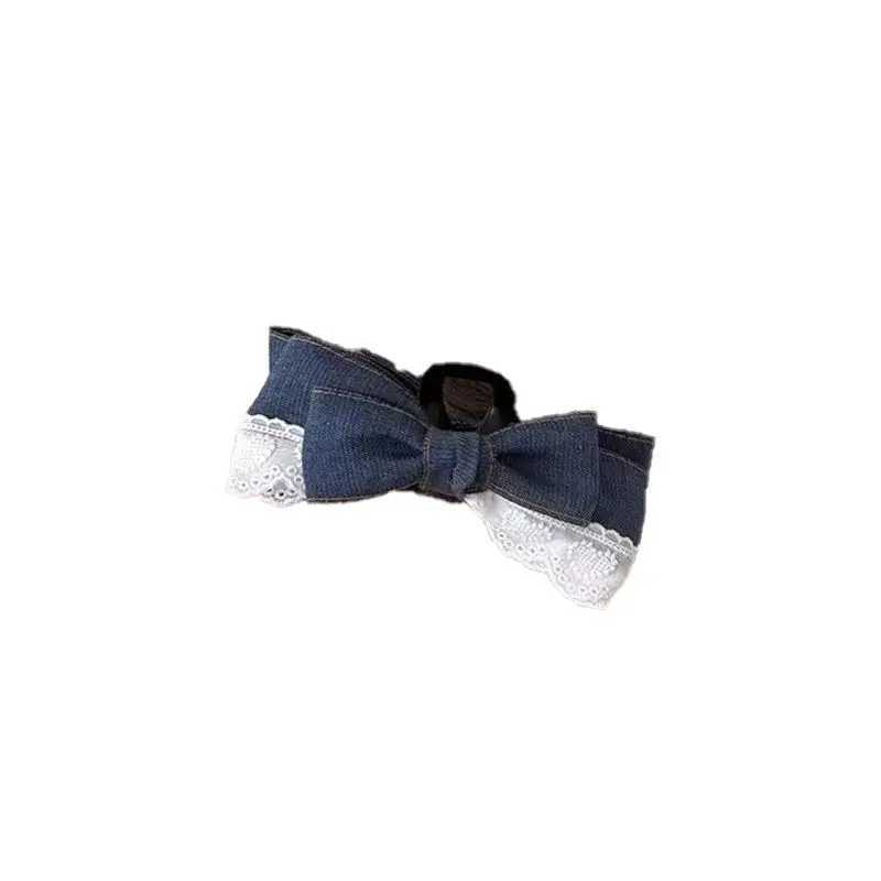 1pc Korean style fashionable denim bow clip new highend hair clip large shark clip headpiece at the back of the headW251028