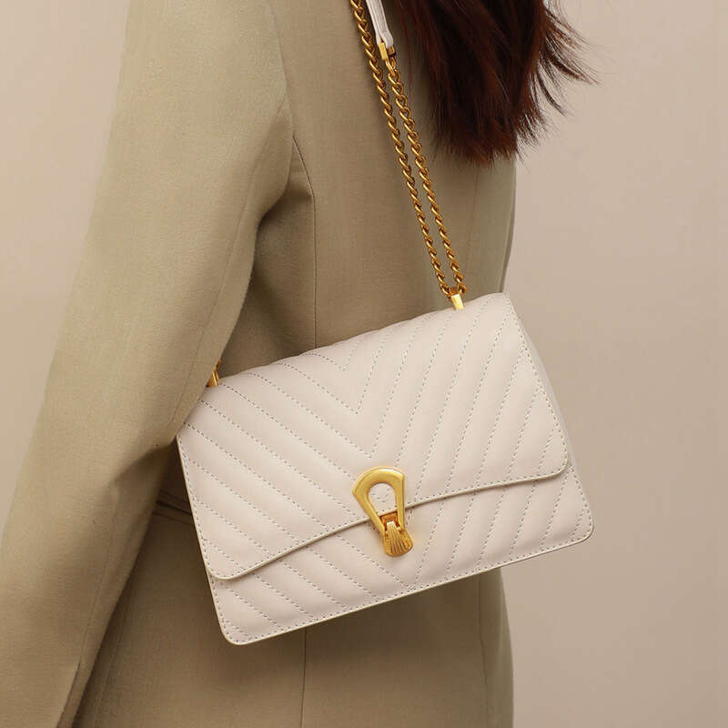 Luxury Bags Designer Autumn and Winter New Women's Cross-body Underarm High-end Leather Shoulder Chain Bag Beach Bag Handbag