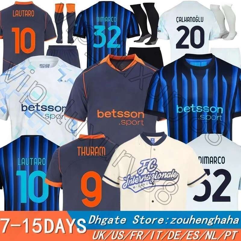 25 26 Soccer Jerseys 2025 2026 Home Away Third Fans Player Men Kids Maglie INTER LAUTARO Football Shirt Kit BONNY BARELLA THURAM ZIELINSKI MILANS CALHANOGLU