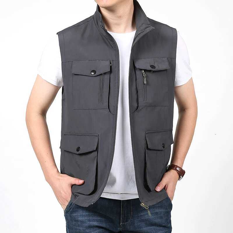 Summer mens outdoor casual vest with breathable multi pocket photography fishing vest a musthave for mens outdoor exploration W251029