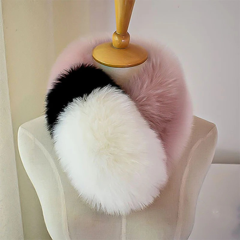 Soft Fluffy Faux Fur Scarf for Women Winter Thick Keep Warm Plush Collar Neck Warmer Ladies Elegant Neckerchief 251021