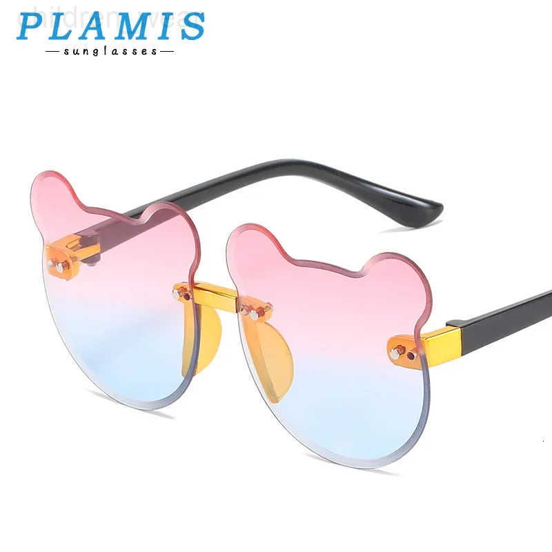 Disney Mickey Mouse Rimless Sunglasses Cute Cartoon Children Sun Glasses outdoor beach AntiUV Fashion Boys Girls Shades Eyewear H251029