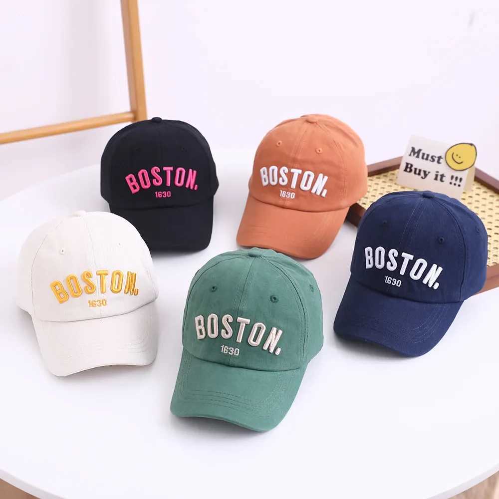 1pc Solid Letter Kids Baseball Cap Embroidery Children Girls Boys Sun Hat Spring Summer Outdoor Adjustable Visor Baby Cap251028