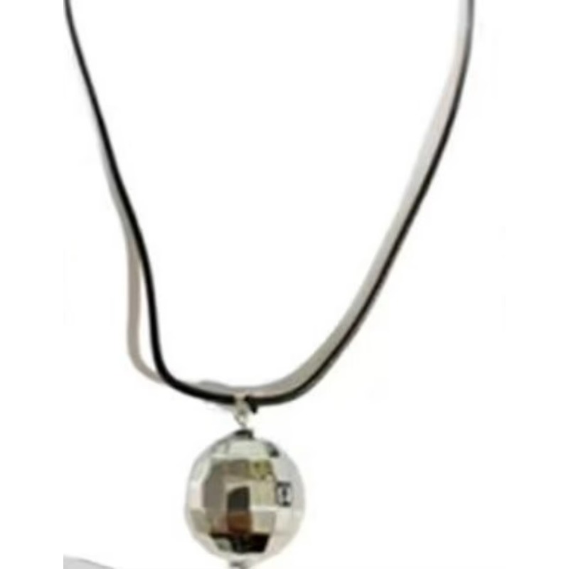 A collection of 6 disco accessories: mirror ball earrings, necklaces, bracelets, sunglasses, and sequined belts. Suitable for stage performances and w