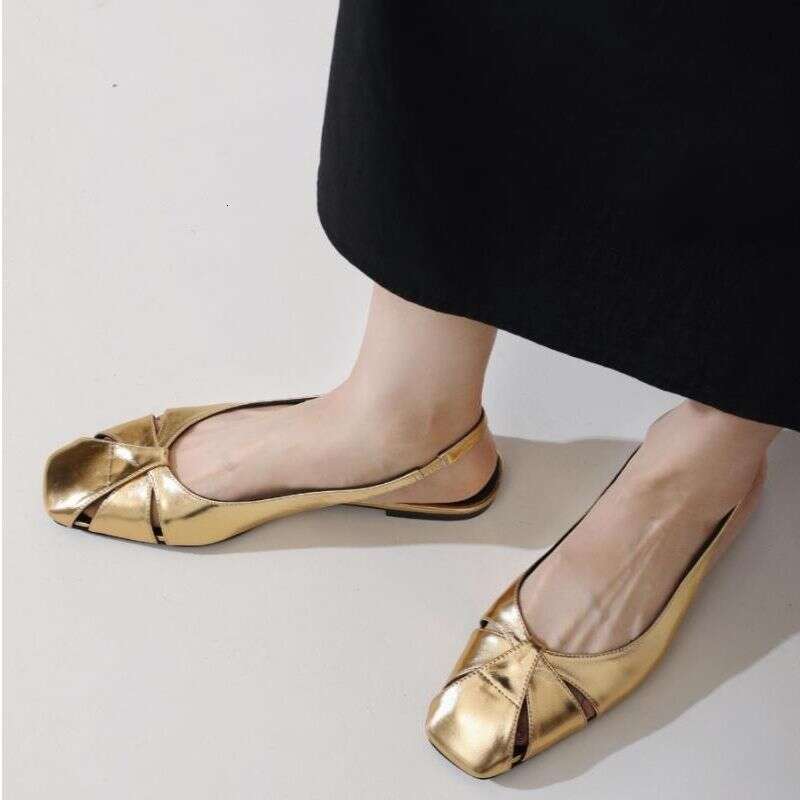 2025 New Arrival French Style Elegant Designer Shoe Women's Closed-Toe Woven Hollow Niche Breathable Flat Sandals