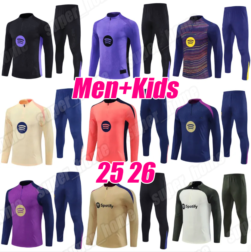 chandal baRCElone Tracksuit LAMINE YAMAL LEWANDOWSKI soccer TRAINING barcelonaES 2025 26 GAVI PEDRI RASHFORD men kid kit barcalona football Tracksuits