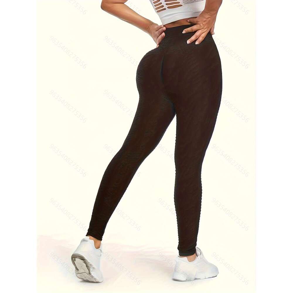 5pcs High Waist Honeycomb Sports Running Leggings, Women's Fiess Yoga Tight Pants Activewear