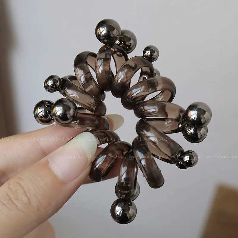 Starry Sky Transparent Pearl Phone Line Hair Circle Internet Red No Trace High Elasticity Non Damaging Hair Stretching Hair RopeW251028