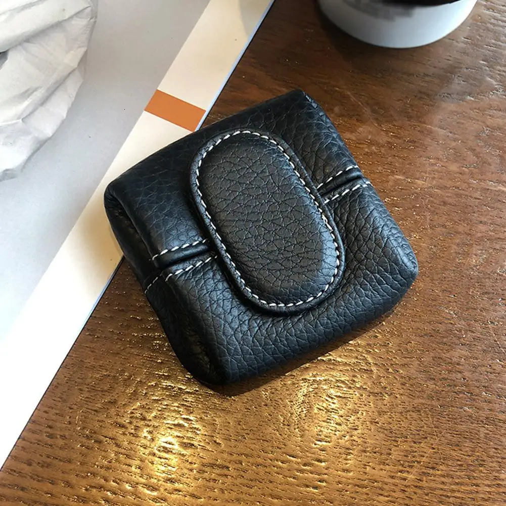 URBAN MASTER Mini Lychee Pattern Coin Purse Solid Color Buckle Key Earphone Storage Bag Casual Change Pouch for Daily Use 1603 251029