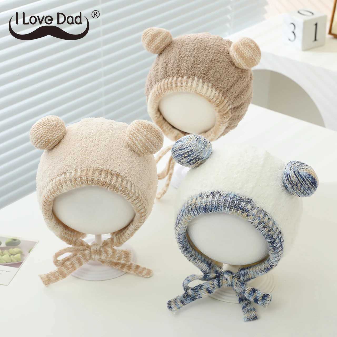 Winter Thicken Warm Baby Hat With Ears Soft Baby Boys Girls Lacing Cap Beanies Cute Toddler Kids Hat Bonnet251028