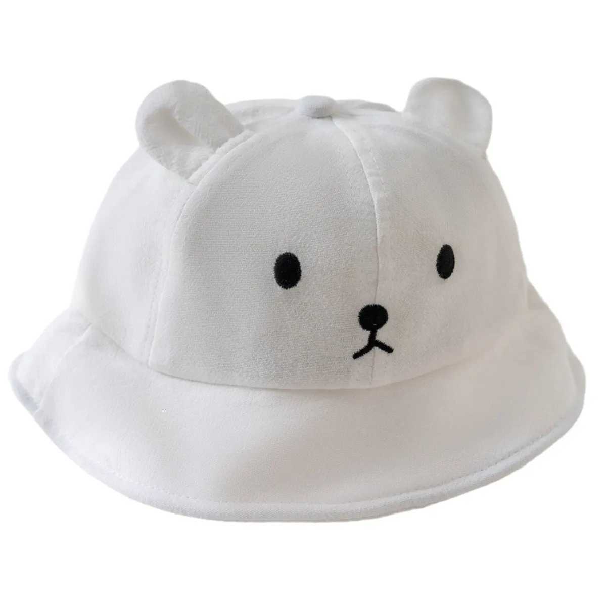 Newborn Baby Hat Infant Muslin Bucket Hat Kids Bear Ears Summer Beach Sun Caps Boys Girls Easter Hats For Toddlers 324 Months251028